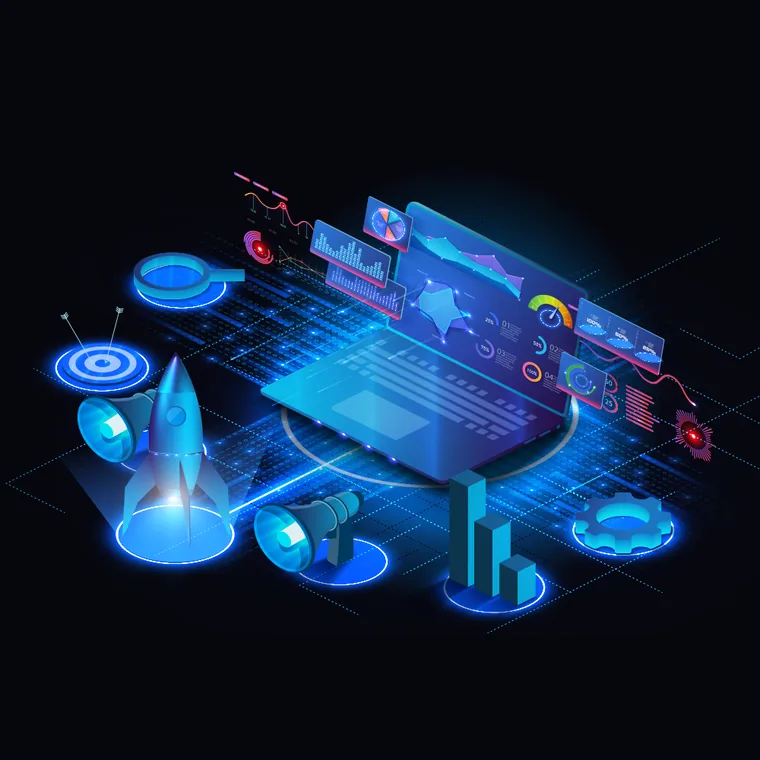 Dashboard de gestão com indicadores em tempo real